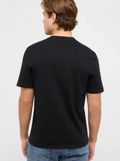 Mustang Herren T-Shirt in schwarz - Ausschnitt: Rundhals