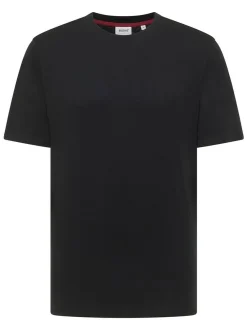 Mustang Herren T-Shirt in schwarz - Ausschnitt: Rundhals