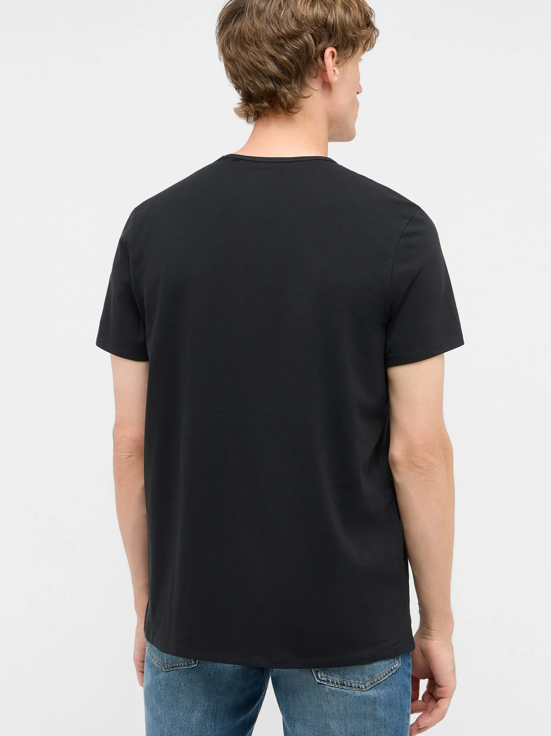 Mustang Herren T-Shirt in schwarz - Ärmel: Halbarm