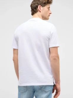 Mustang Herren T-Shirt in weiß - Ausschnitt: Henley