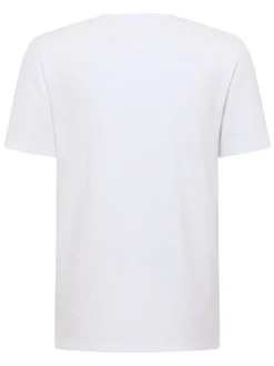 Mustang Herren T-Shirt in weiß - Ausschnitt: Henley