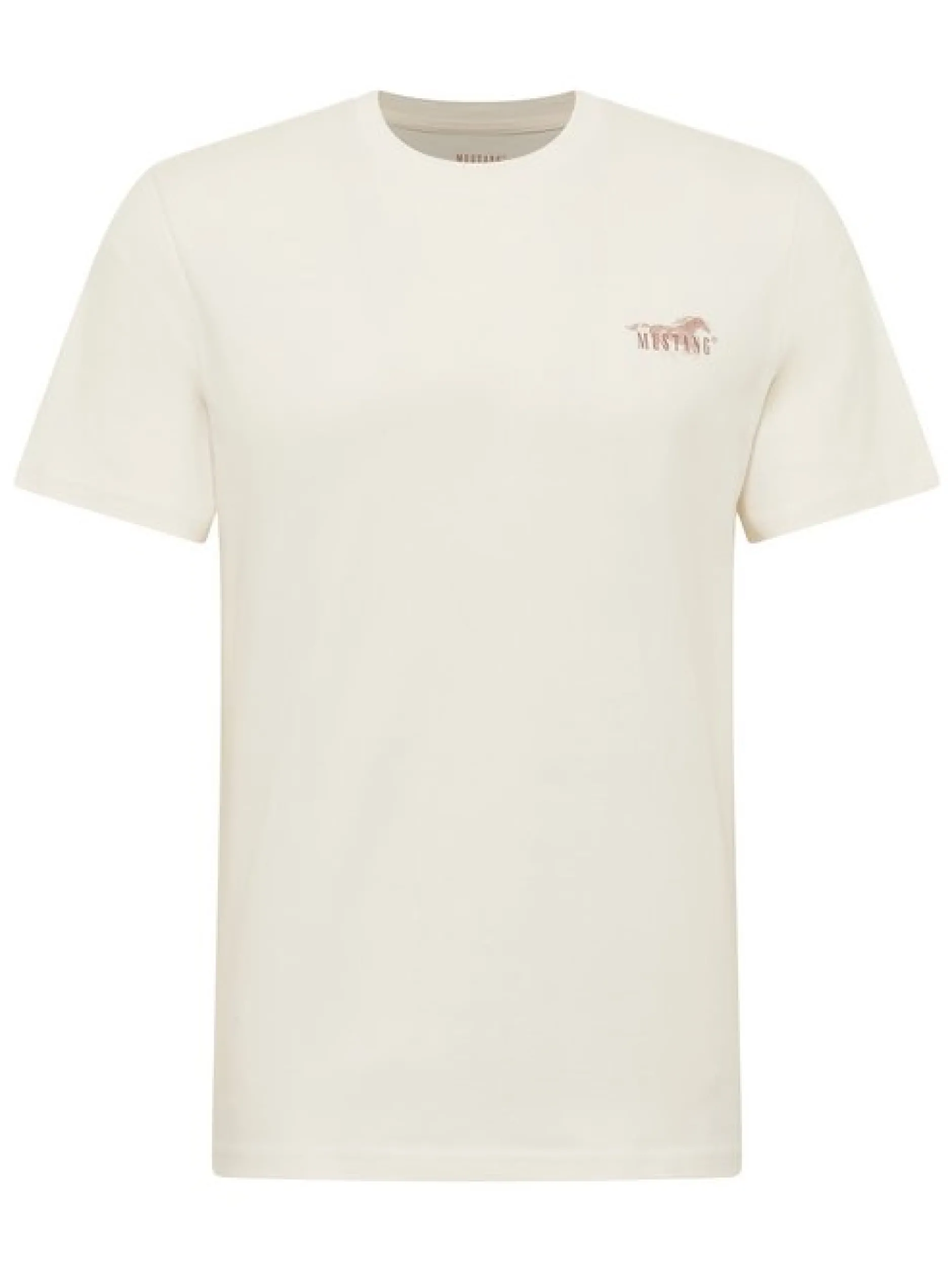 Mustang Herren T-Shirt in weiß - Ausschnitt: Rundhals