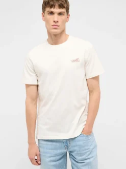 Mustang Herren T-Shirt in weiß - Ausschnitt: Rundhals
