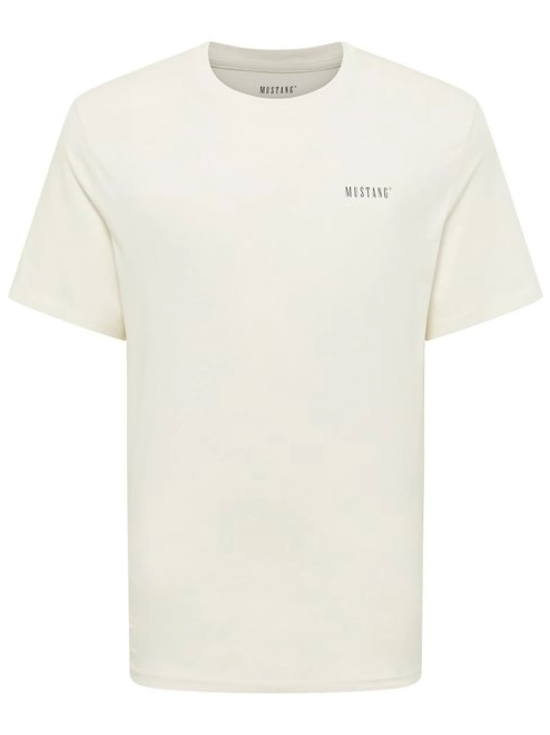 Mustang Herren T-Shirt in weiß - Ausschnitt: Rundhals
