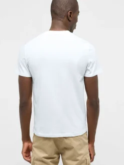 Mustang Herren T-Shirt in weiß - Ausschnitt: Rundhals