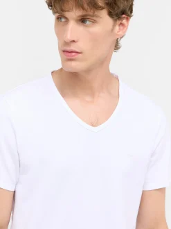 Mustang Herren T-Shirt in weiß - Ärmel: Halbarm