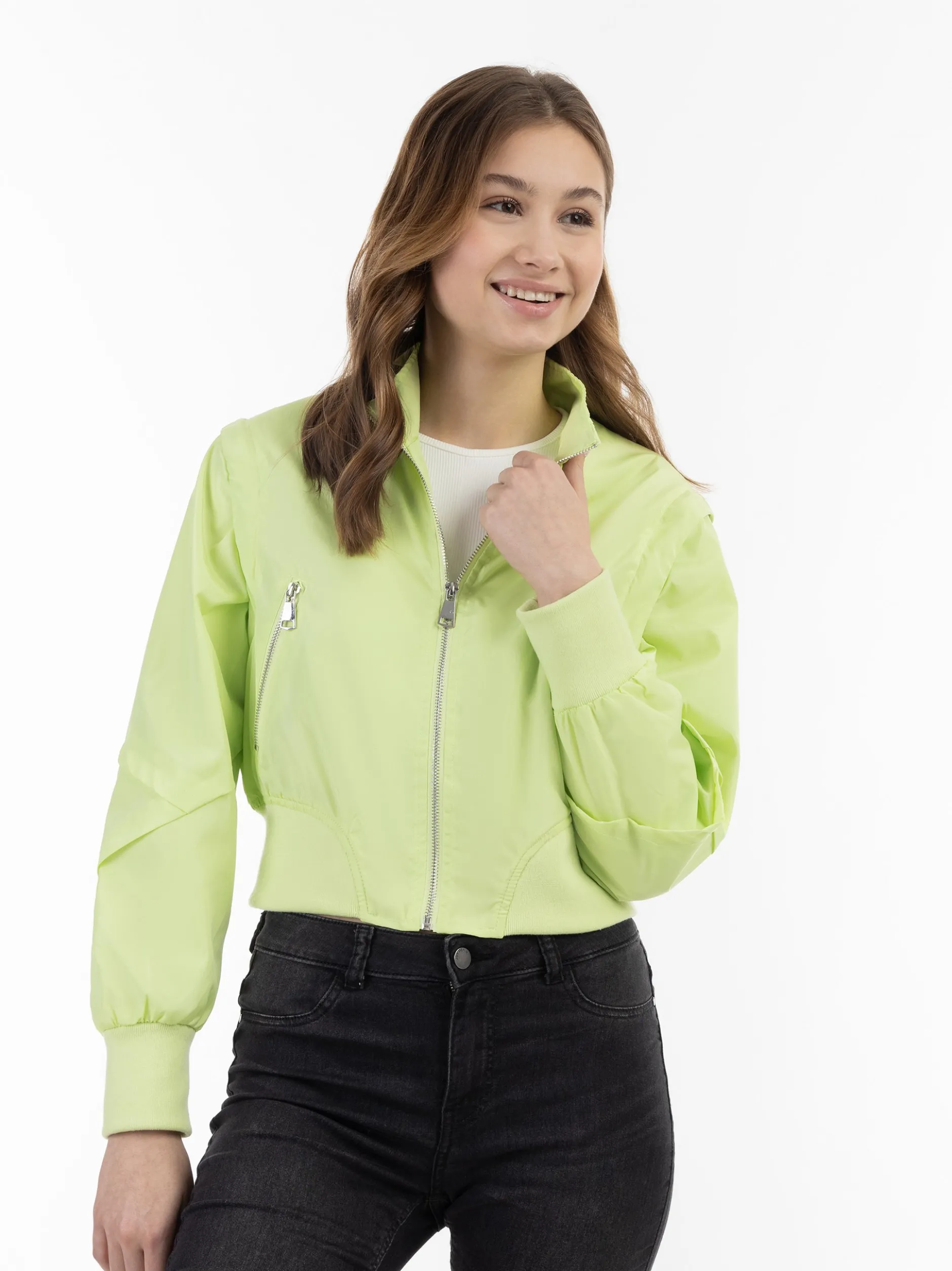 MyMo Damen Blousonjacke in limone