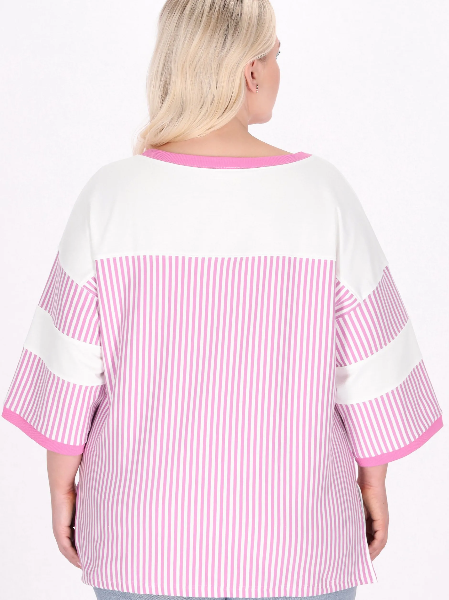 MyMo Damen Bluse in großen Größen in pink