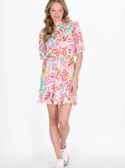 MyMo Damen Bluse in orange - Ausschnitt: Rundhals