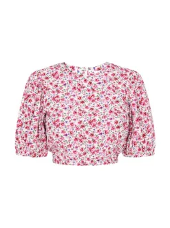 MyMo Damen Bluse in pink - Ausschnitt: Rundhals