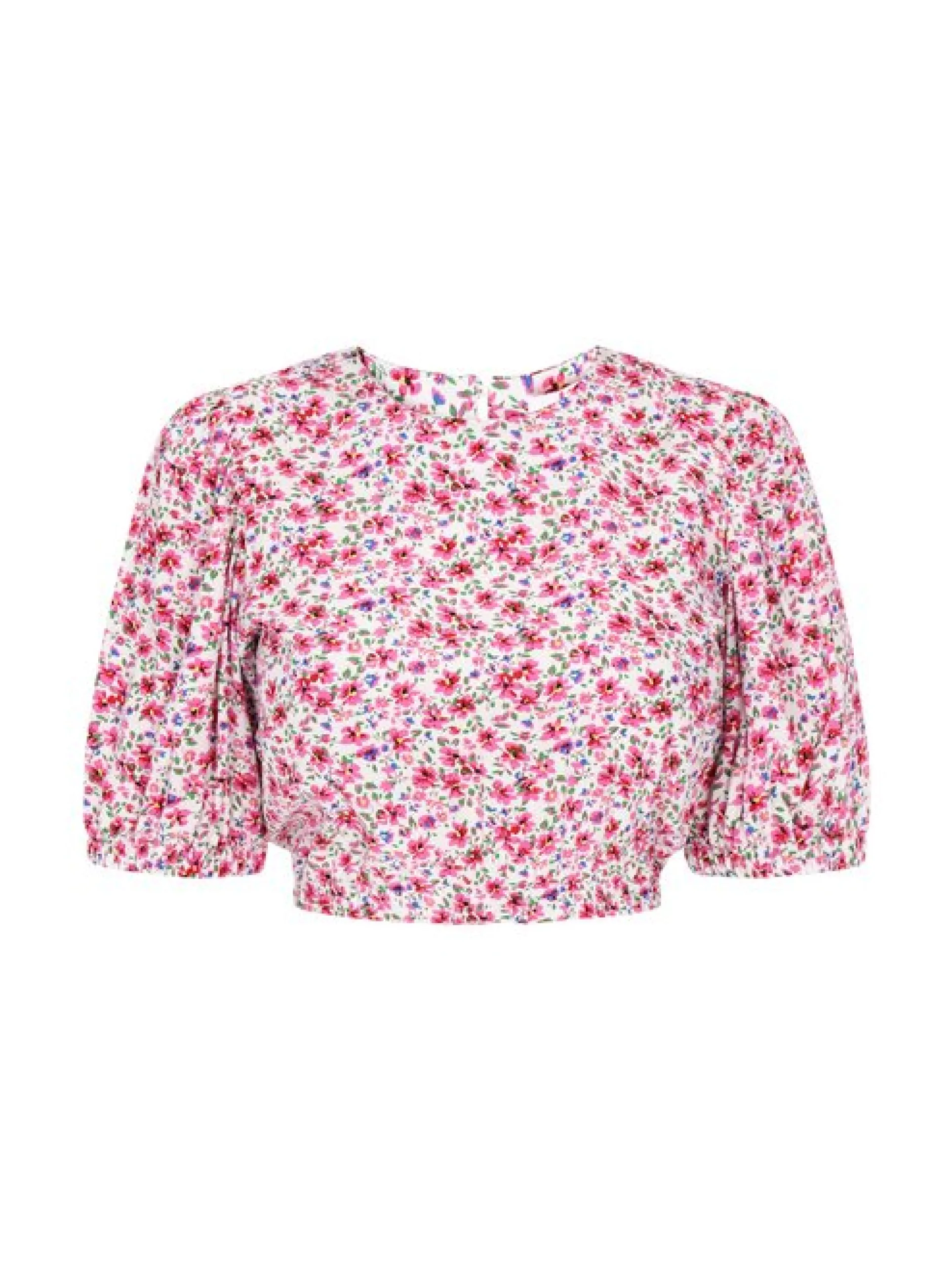 MyMo Damen Bluse in pink - Ausschnitt: Rundhals