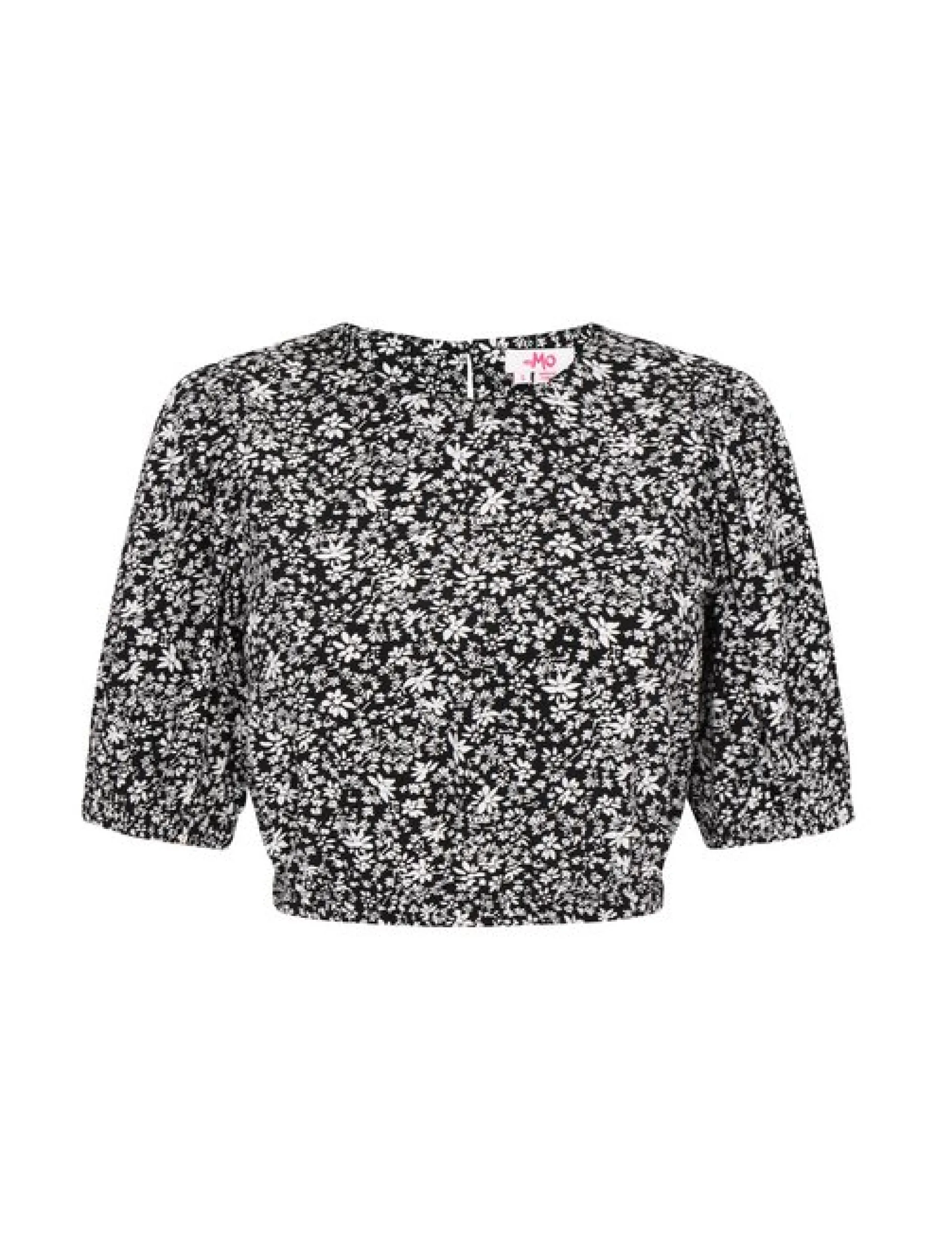 MyMo Damen Bluse in schwarz - Ausschnitt: Rundhals