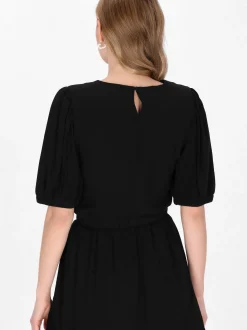 MyMo Damen Bluse in schwarz - Ausschnitt: Rundhals