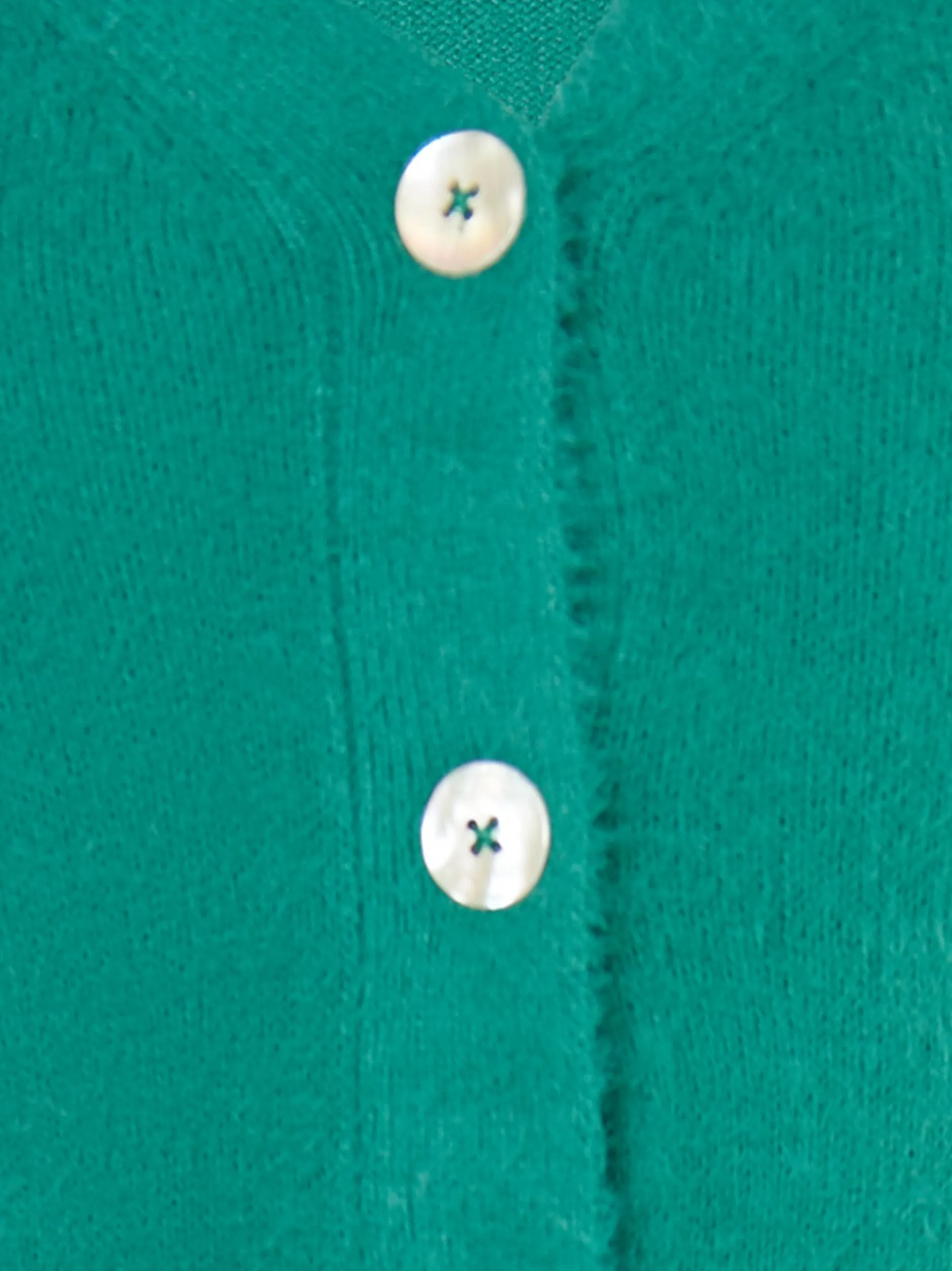 MyMo Damen Cropped Strickjacke in grün