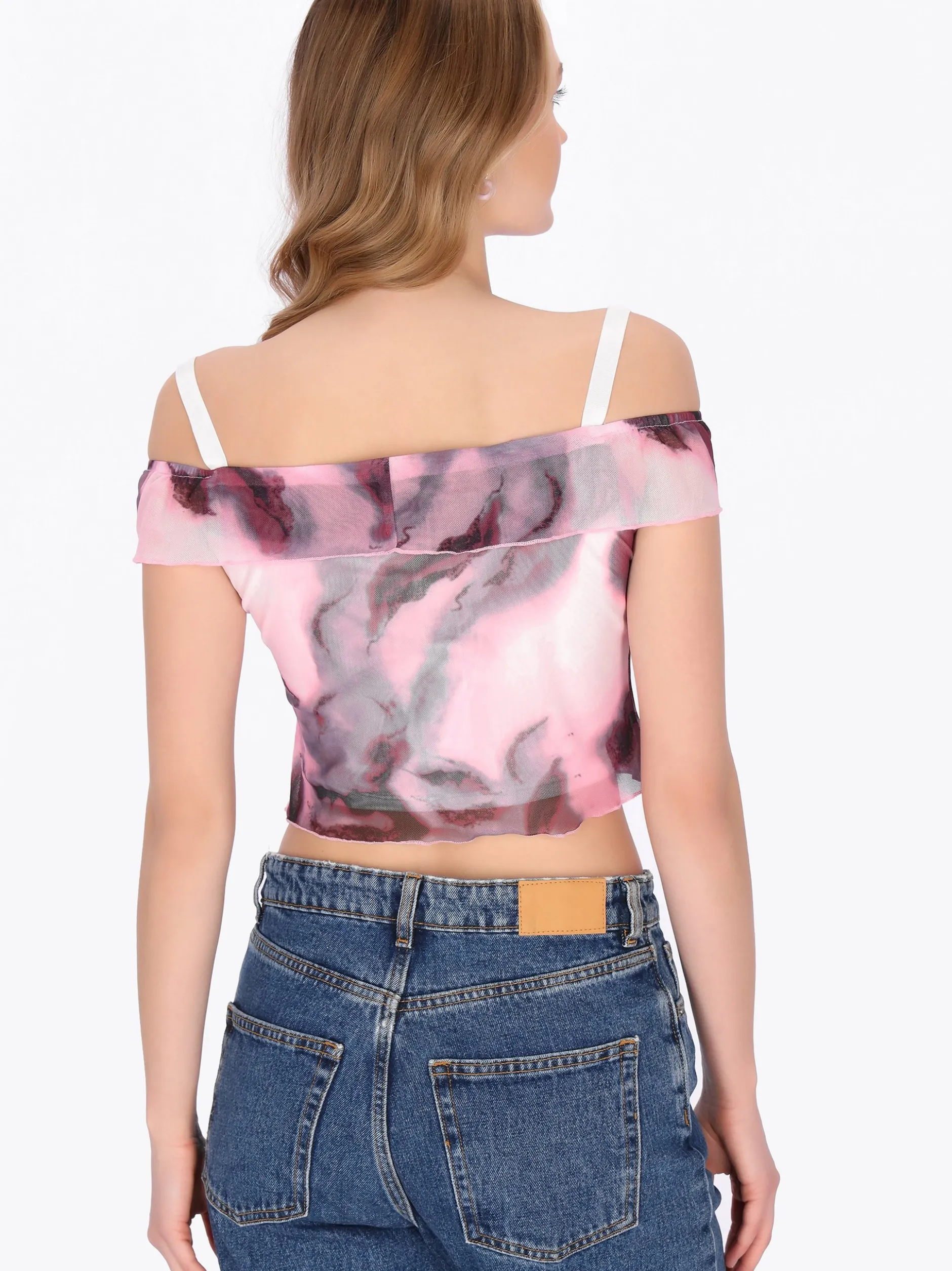 MyMo Damen Crop Top in bordeaux