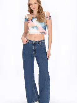 MyMo Damen Crop Top in mehrfarbig