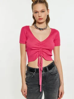 MyMo Damen Crop-Top in pink