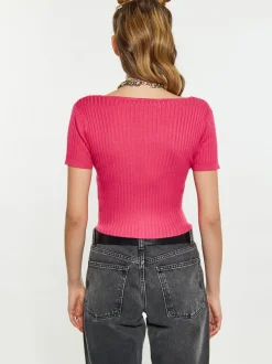 MyMo Damen Crop-Top in pink