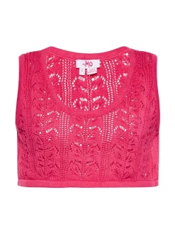 MyMo Damen Crop-Top in pink - Ausschnitt: Karree