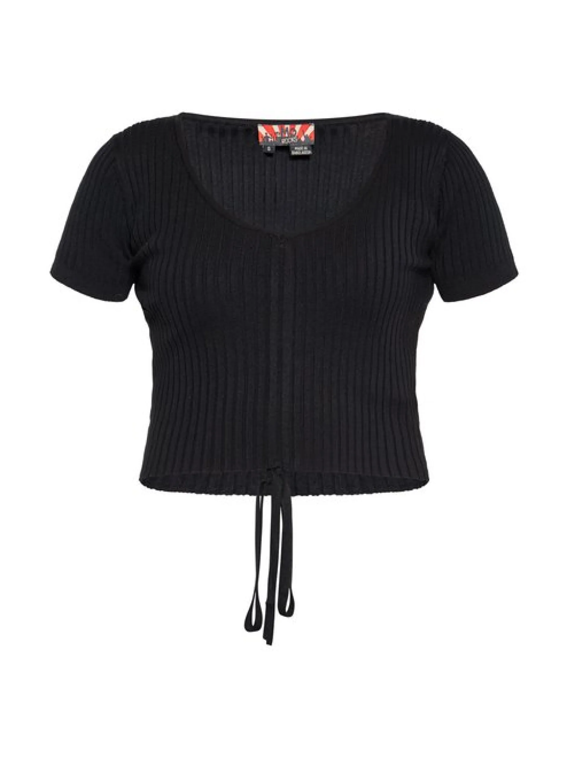 MyMo Damen Crop-Top in schwarz