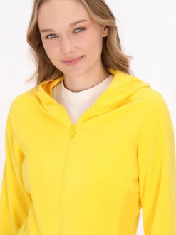 MyMo Damen Fleecejacke in gelb