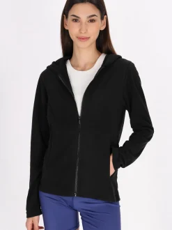 MyMo Damen Fleecejacke in schwarz