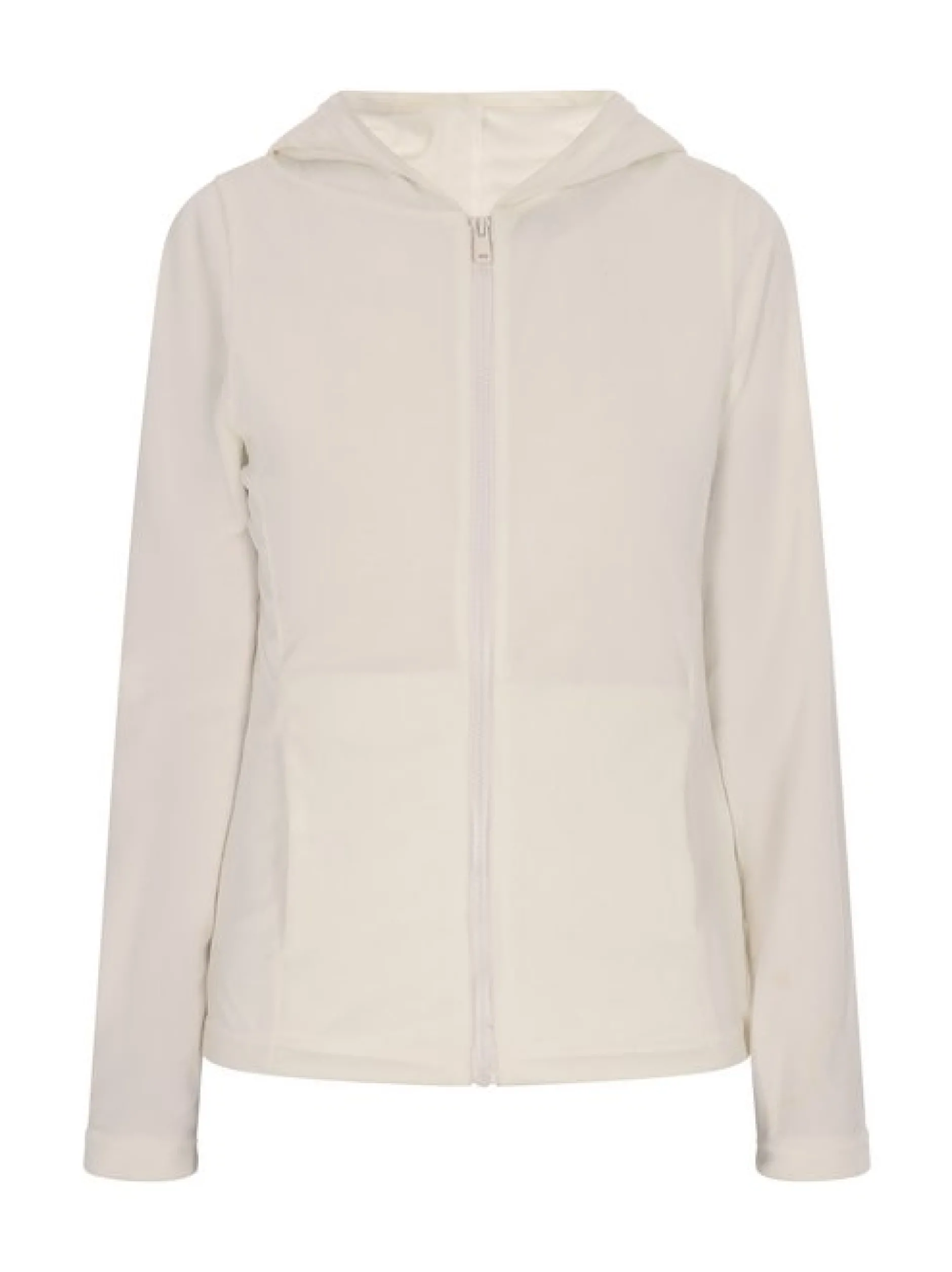 MyMo Damen Fleecejacke in weiß