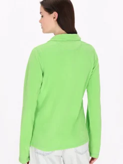 MyMo Damen Fleecepullover in grün