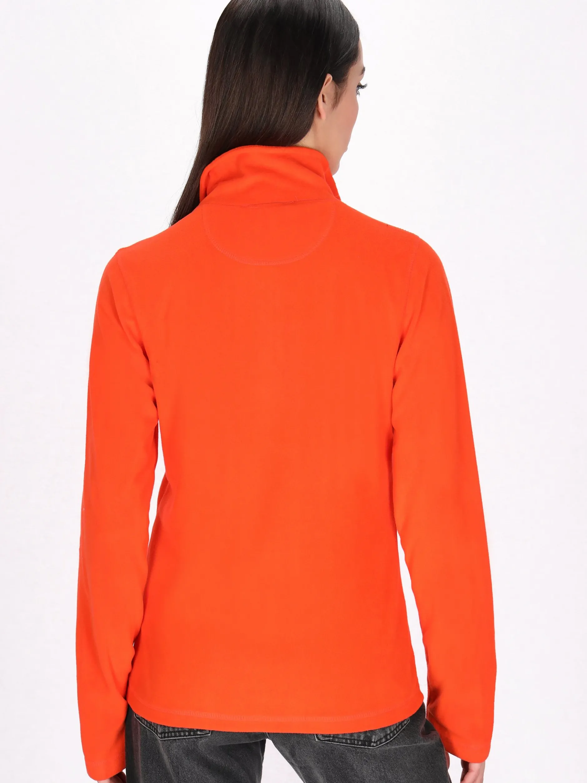 MyMo Damen Fleecepullover in orange