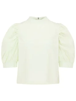 MyMo Damen Hemdbluse in mint - Ausschnitt: Envelope