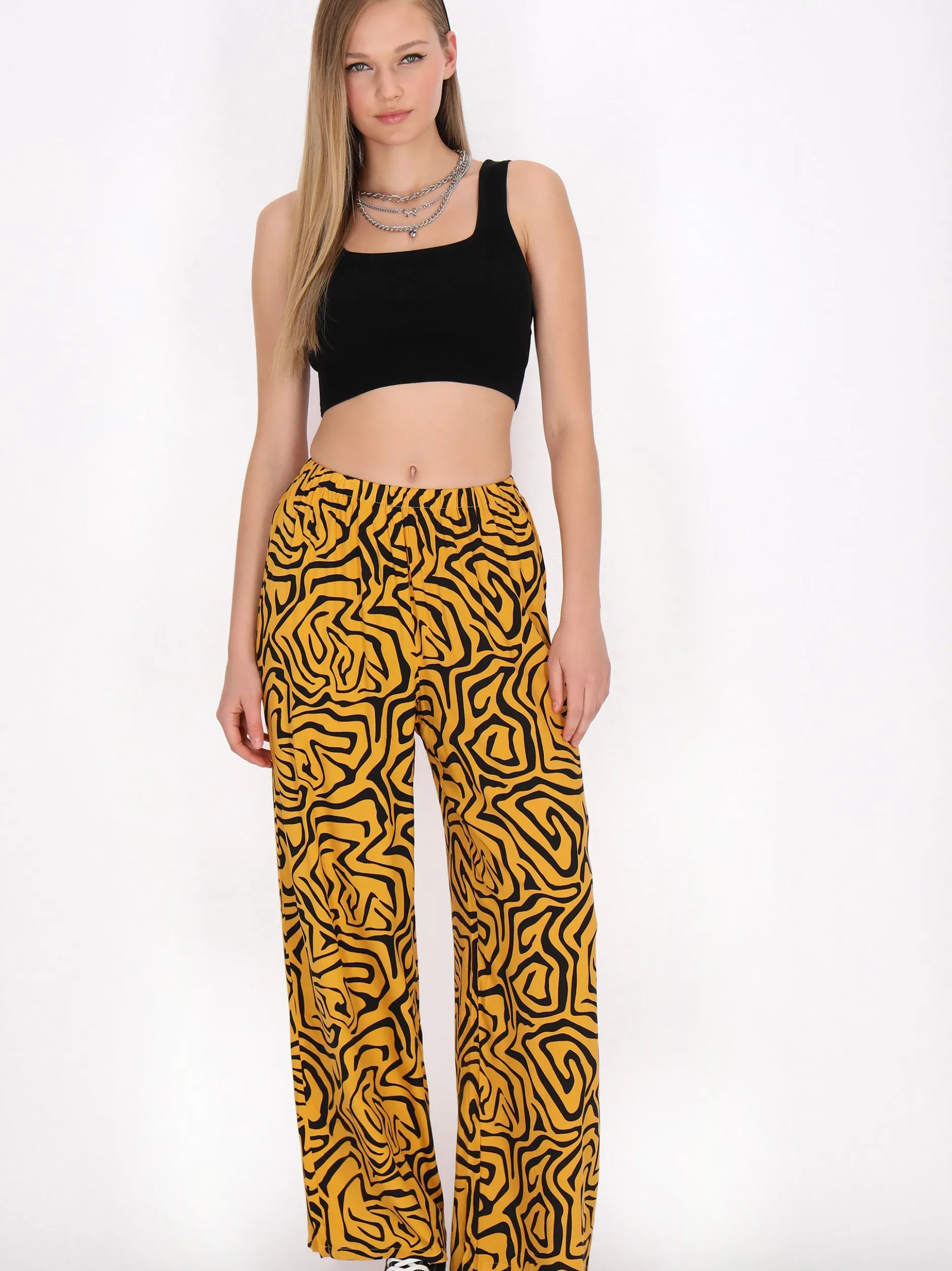 MyMo Damen Hose in gelb