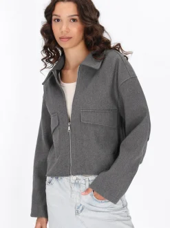 MyMo Damen Jacke in grau