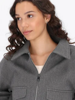 MyMo Damen Jacke in grau