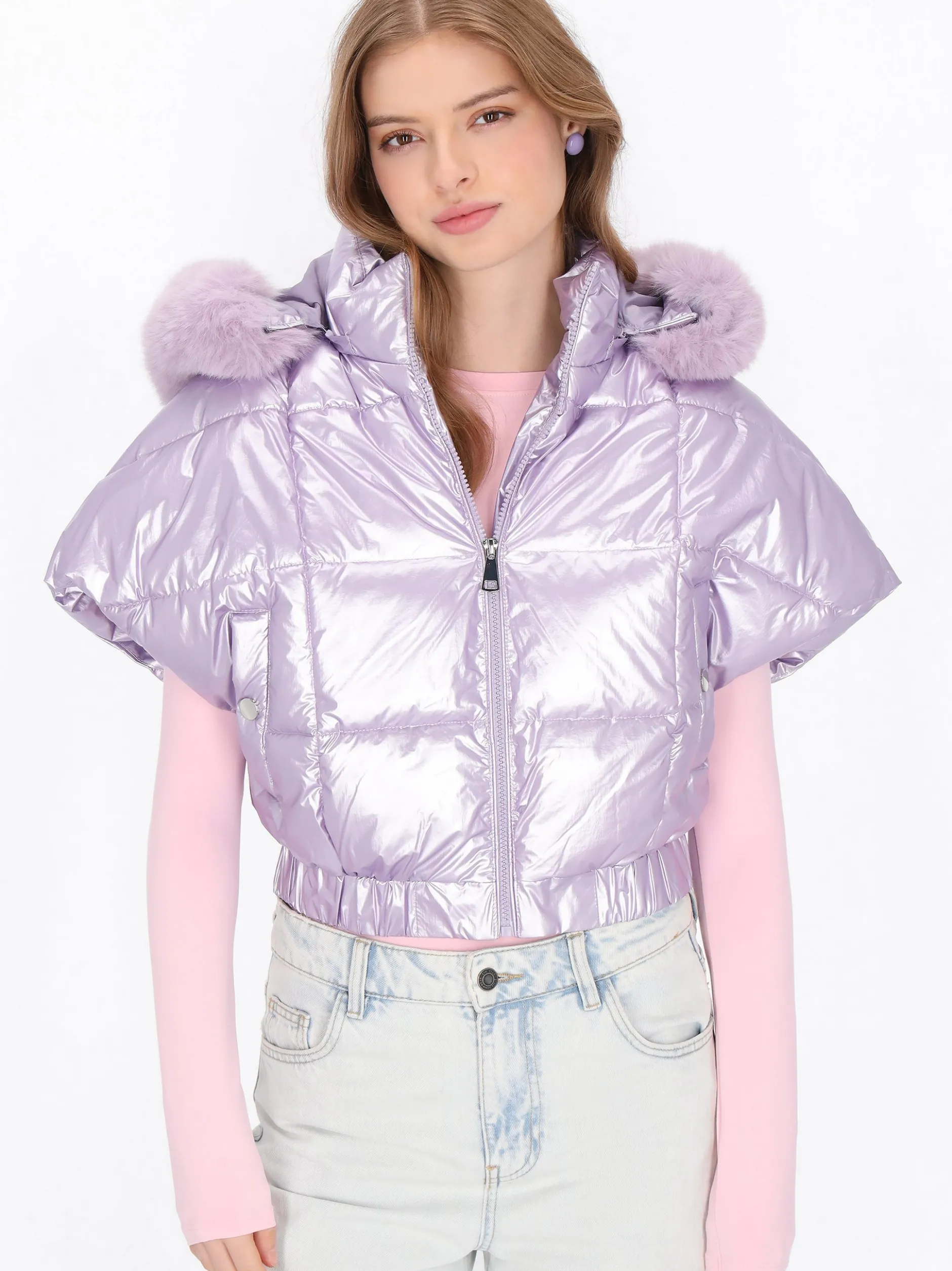 MyMo Damen Jacke in lila