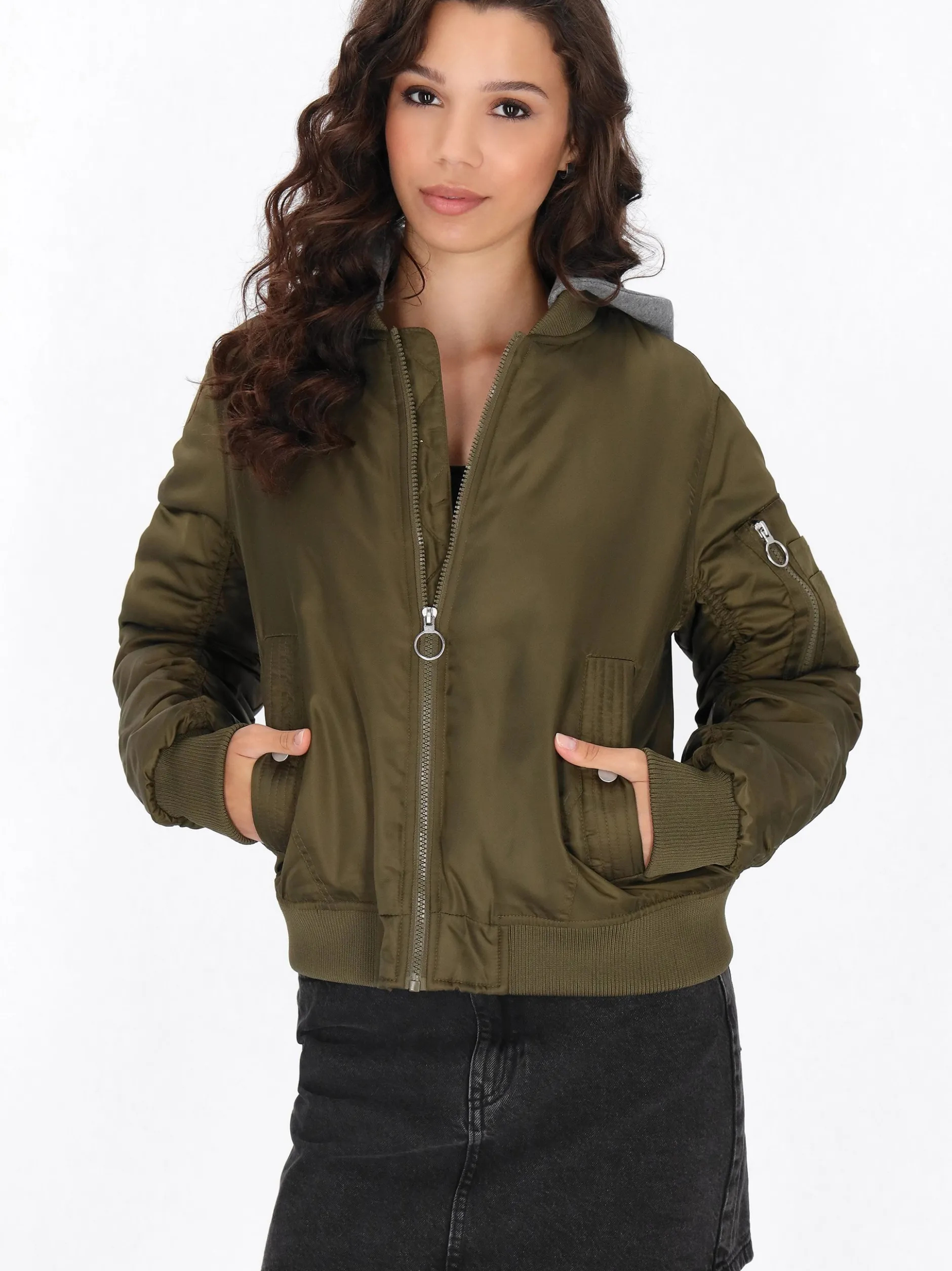 MyMo Damen Jacke in oliv
