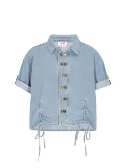MyMo Damen Jeansbluse in blau