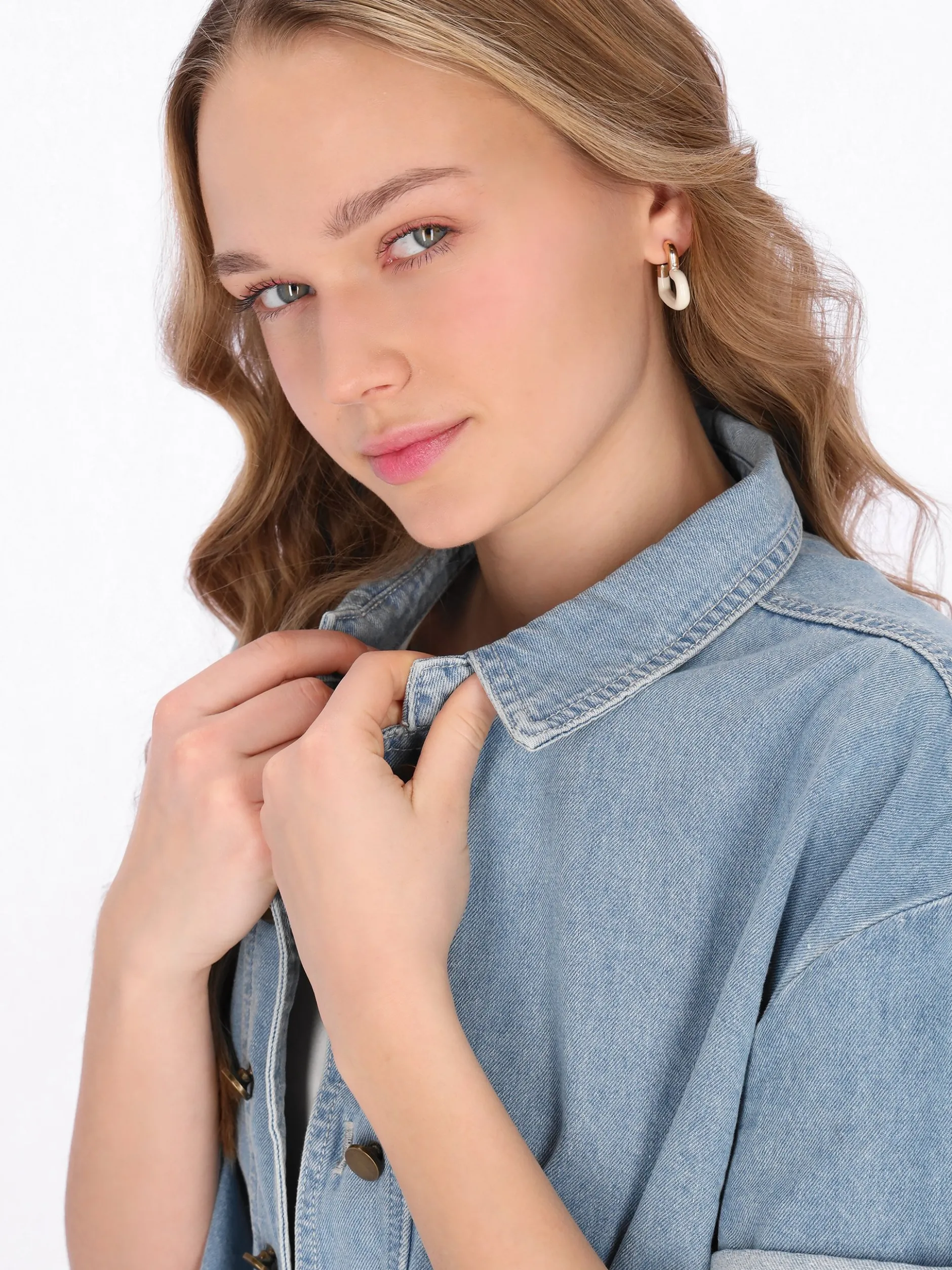 MyMo Damen Jeansbluse in blau