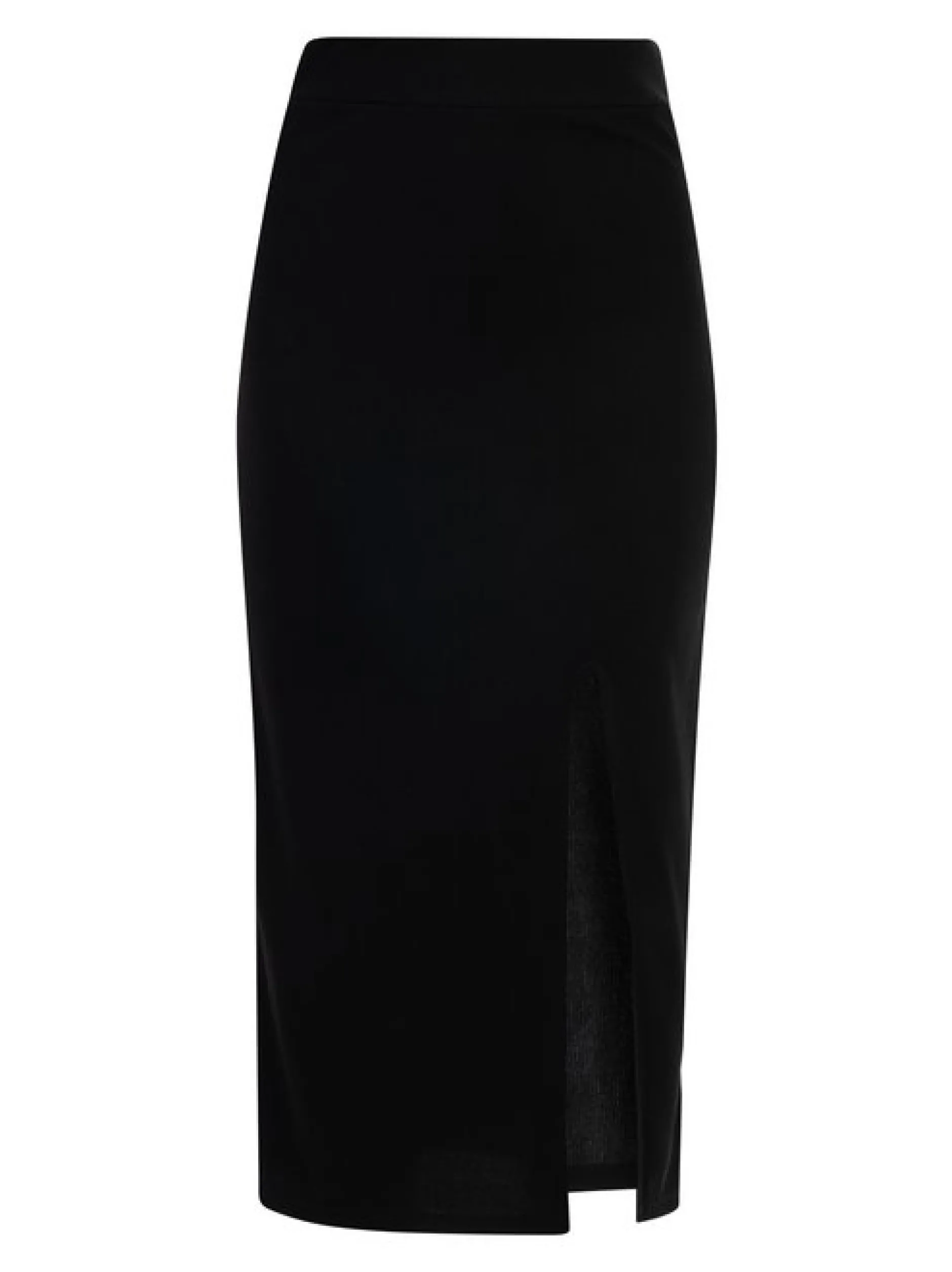 MyMo Damen Jersey-Midirock in schwarz - Länge: mittel