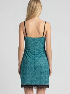 MyMo Damen Kleid in aqua - Länge: mittel