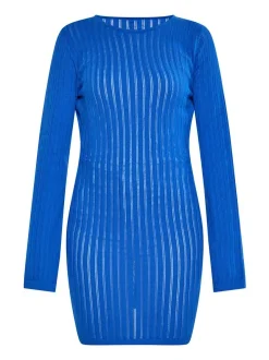 MyMo Damen Kleid in blau - Ausschnitt: Rundhals