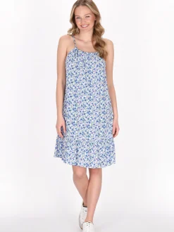 MyMo Damen Kleid in blau - Länge: mittel