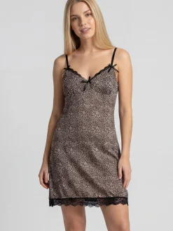 MyMo Damen Kleid in braun - Länge: mittel