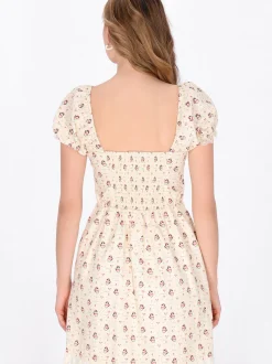 MyMo Damen Kleid in gelb - Länge: mittel