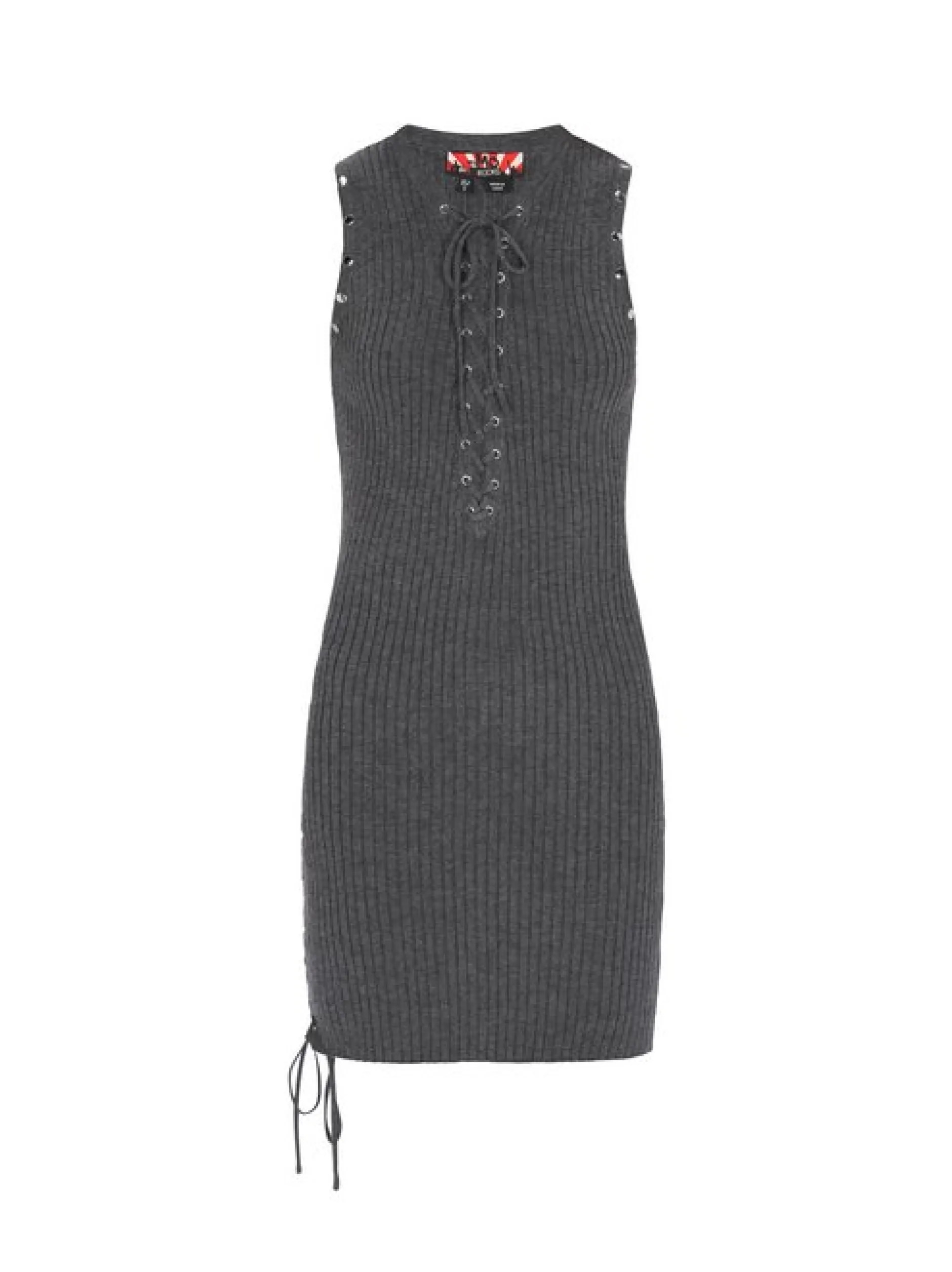 MyMo Damen Kleid in grau - Ausschnitt: Rundhals