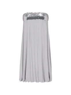 MyMo Damen Kleid in grau - Länge: mittel