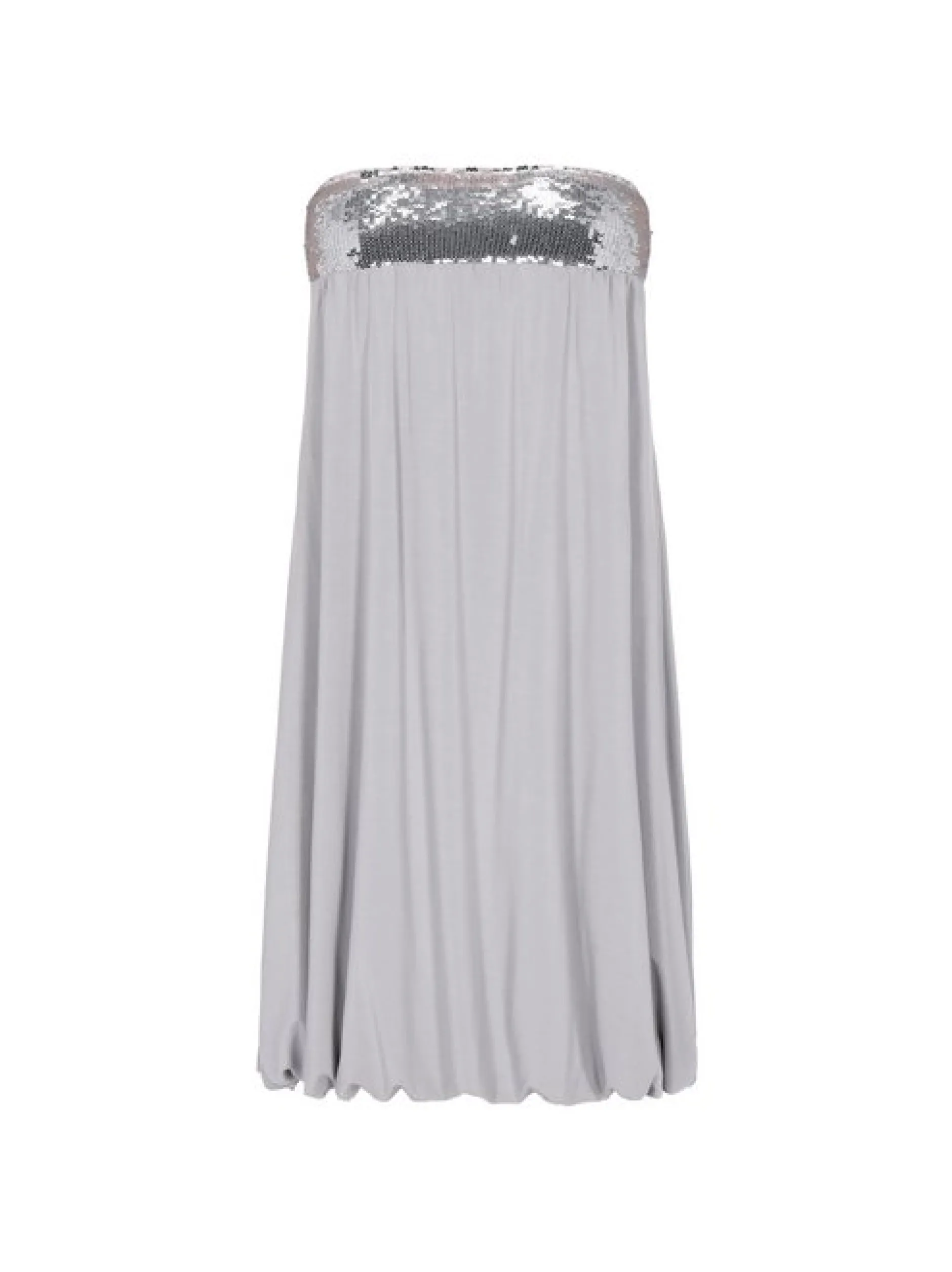 MyMo Damen Kleid in grau - Länge: mittel