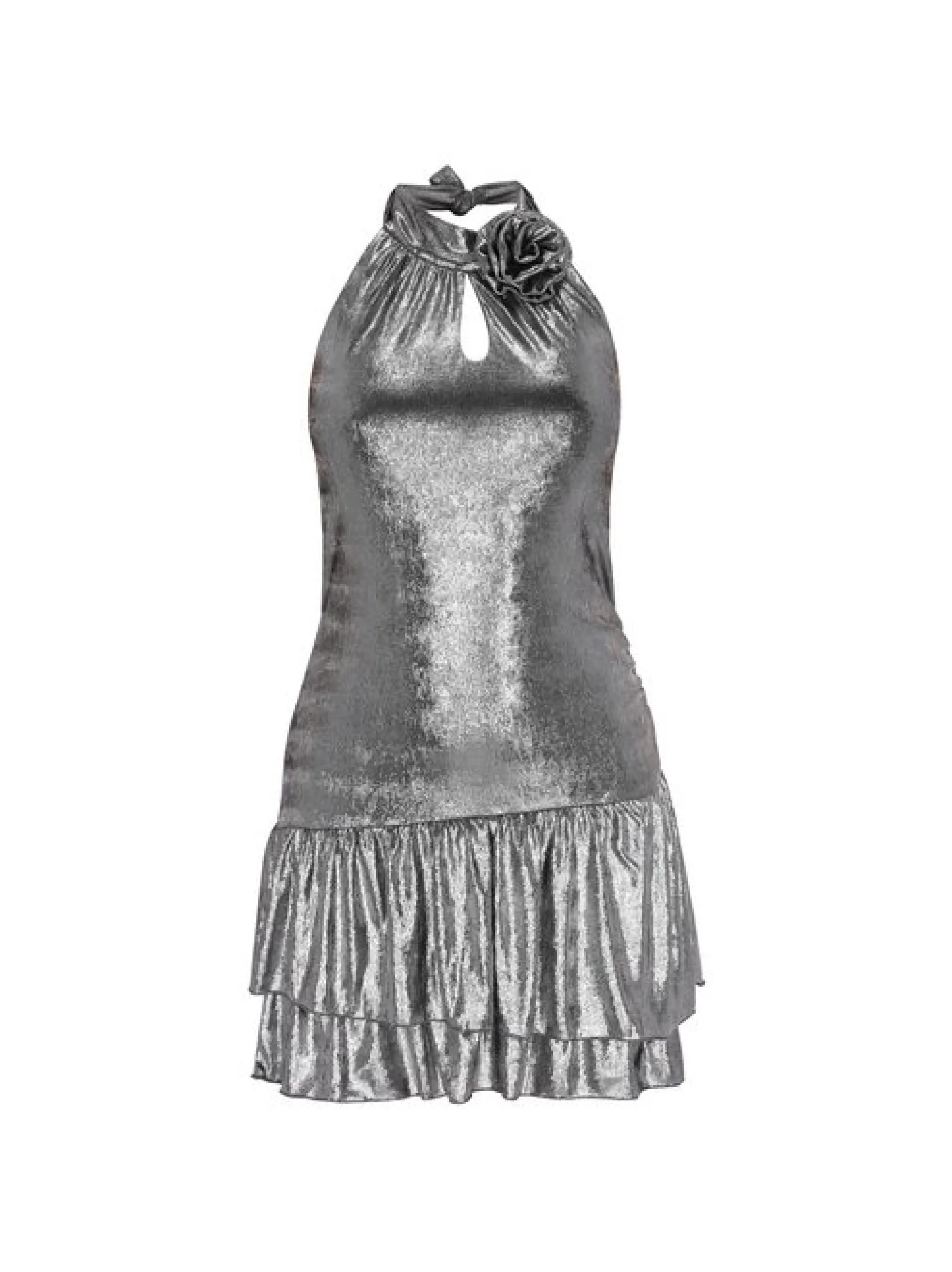 MyMo Damen Kleid in grau - Länge: mittel