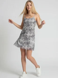 MyMo Damen Kleid in grau - Länge: mittel