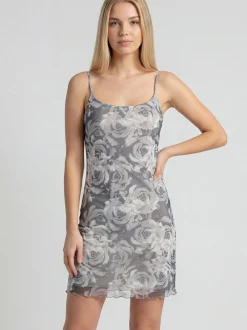 MyMo Damen Kleid in grau - Länge: mittel