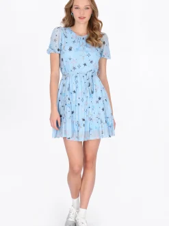 MyMo Damen Kleid in hellblau - Ausschnitt: Rundhals